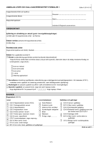 ANMÄLAN LEVER OCH GALLCANCERREGISTRET