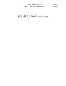 RML-DB6 Medicinska krav