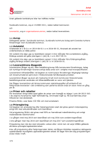 Avtal Korttidshyra bilar Diarienummer: UH-2013
