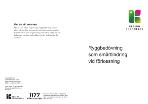 Ryggbedövning som smärtlindring vid förlossning