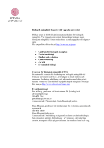 Biologisk mångfald: Experter vid Uppsala universitet