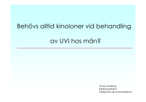 Behövs allt kinoloner vid behandling av UVI hos män?