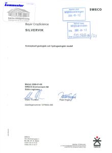 Konceptuell geologisk och hydrogeologisk modell