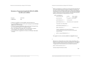 Tentamen i Programmeringsteknik MN2/II i JAVA för MN och X 030813