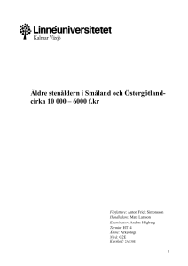 Äldre stenåldern i Småland och Östergötland cirka 10 000 – 6000 f.kr