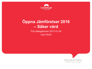 Öppna Jämförelser – Säker vård 2016