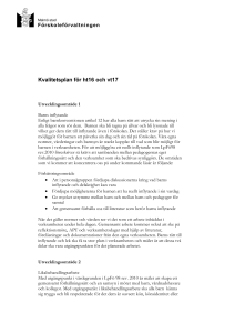 Kvalitetsplan för ht16 och vt17