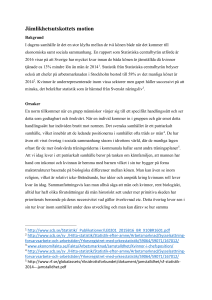 Jämlikhetsutskottets motion