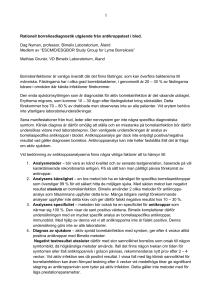 Rationell Borreliosdiagnostik utgående från antikropsstest i blod