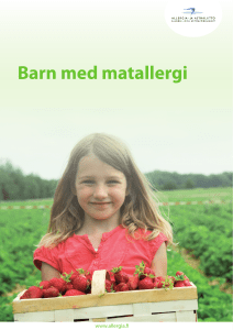 Barn med matallergi - Allergia