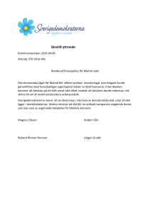 Kommunstyrelsen 2016-04-06 SY Reviderad finanspolicy