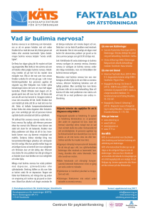Nr 3 - Vad är bulimia nervosa? - Kunskapscentrum för ätstörningar