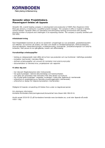 SenseAir söker Projektledare.