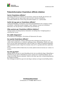 Patientinformation Clostridium difficile infektion