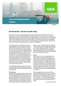 Extra marknadskommentar om Kina