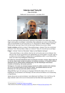 Intervju med Tariq Ali