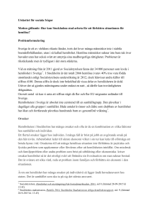 Utskottet för sociala frågor Motion gällande