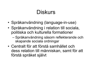 Diskursanalys som teori och metod