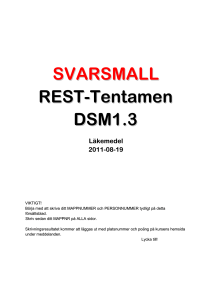 SVARSMALL REST-Tentamen DSM1.3