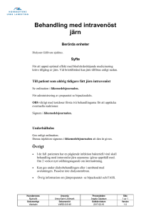 Behandling med intravenöst järn