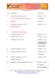 Religion år 6 Vt-15 Vecka Arbetsområde Lektion/Läxa 13 Grundbok