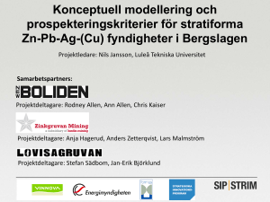 Konceptuell modellering och prospekteringskriterier för
