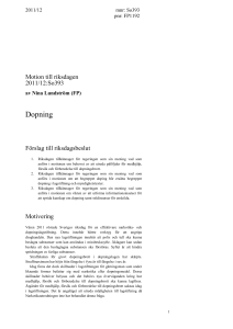 Dopning - Riksdagens öppna data