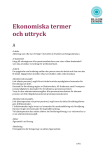 Ekonomiska termer och uttryck