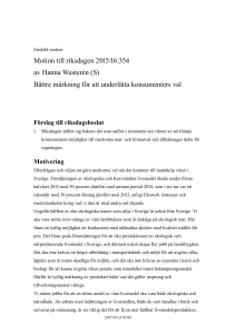 201516S1029 Bättre märkning gör det lätt att välja