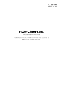 fjärrvärmetaxa - Hagfors Energi AB