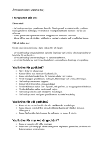 I kursplanen står det: