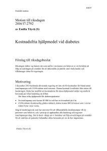 201617S5057 Kostnadsfria hjälpmedel vid diabetes