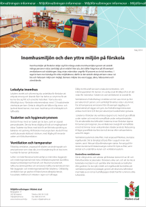 Inomhusmiljön och den yttre miljön på förskola