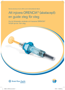 Att injicera ORENCIA® (abatacept): en guide steg