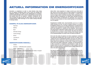 aktuell information om energidrycker
