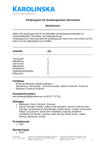 Vårdprogram för sjukgymnastisk intervention