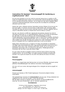 Instruktion för blankett ”inkomstuppgift för beräkning av