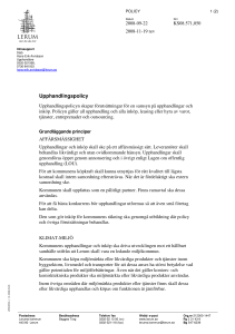 Upphandlingspolicy