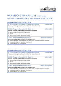VÄRMDÖ GYMNASIUM vid Gullmarsplan
