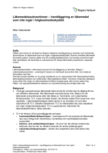 handläggning av läkemedel som inte ingår i