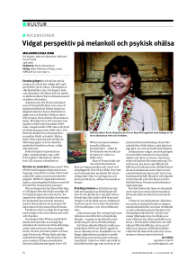 Vidgat perspektiv på melankoli och psykisk ohälsa