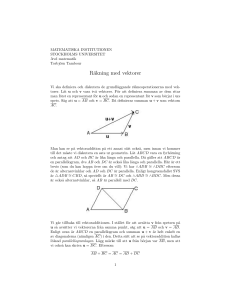 Räkning med vektorer - Aktuella kurssidor i matematik och