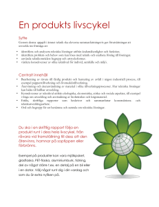 En produkts livscykel med Kinna