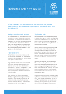 Diabetes och sexualitet - Svenska Diabetesförbundet