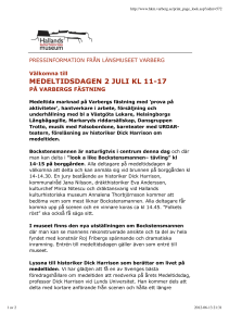 medeltidsdagen 2 juli kl 11-17 - Hallands Kulturhistoriska Museum
