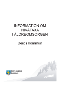 Information om nivåtaxa inom äldreomsorgen