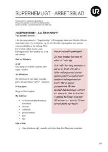 superhemligt - arbetsblad