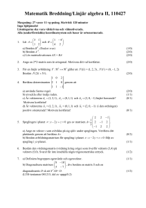 Linjär algebra vt11