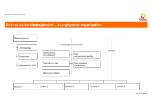 Skånes universitetssjukvård – övergripande organisation