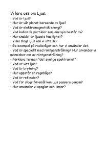 Vi lära oss om ljuset